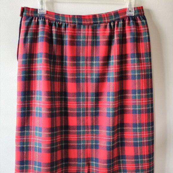 'Pendleton' Royal Stewart Tartan/Plaid Lined Wool skirt w pockets Size 14 NWOT - Picture 7 of 14